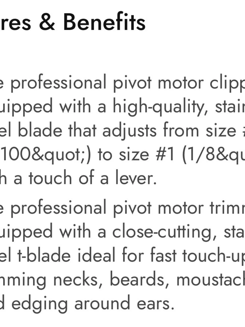 Andis Black Pivot Motor Combo Clippers and Trimmer